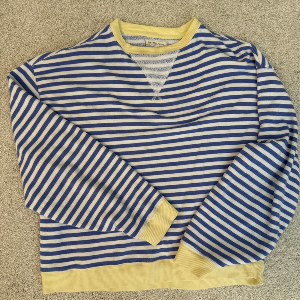 We the free classic stripped oversized Crewneck - Picture 2 of 3